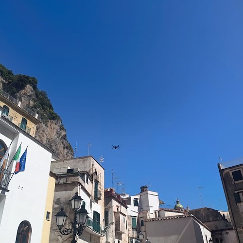 Drone in volo ad Atrani