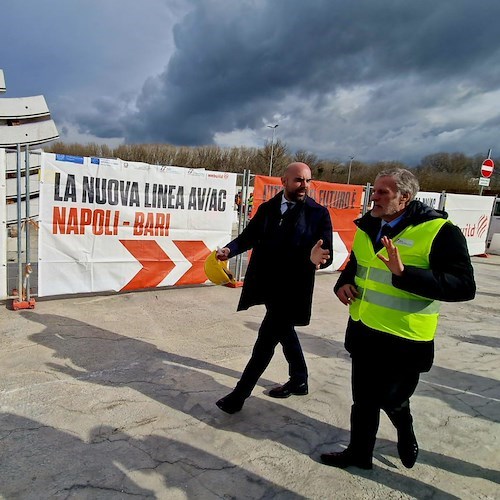 AV/AC Napoli-Bari, sottosegretario Ferrante in visita a Grottaminarda: «Il sud prende velocità»