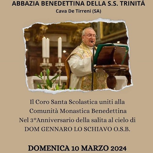 Cava de' Tirreni, 10 marzo il terzo anniversario della salita al cielo di Dom Gennaro Lo Schiavo / PROGRAMMA<br />&copy; Abbazia Benedettina della S.S. Trinità di Cava de' Tirreni