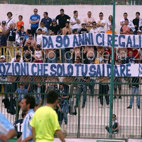 Striscione dei tifosi aquilotti