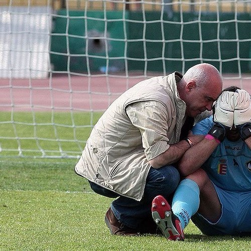 Il pianto disperato di Pane a fine gara (foto servizio di Angelo Tortorella)