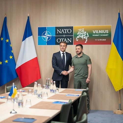 Macron e Zelensky<br />&copy; pagina FB Macron