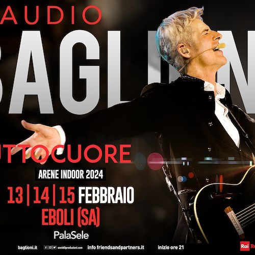 Dal 13 al 15 febbraio Claudio Baglioni ultima volta live al PalaSele di Eboli