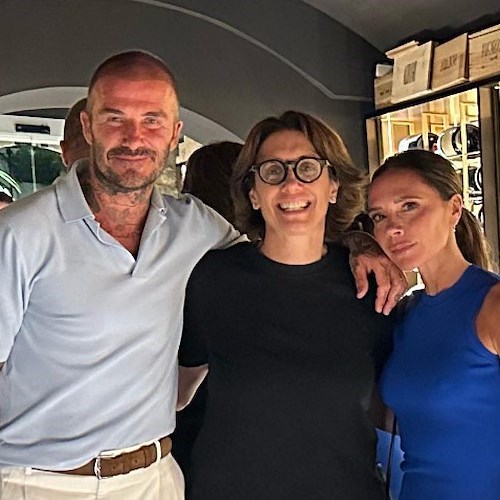 David e Victoria Beckham al Ristorane Aurora<br />&copy; Ristorante Aurora