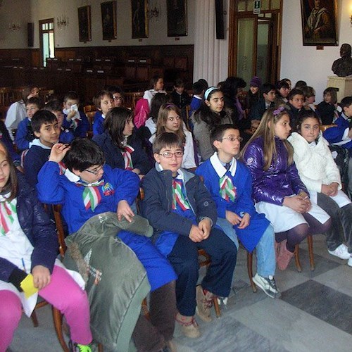 Gli alunni della scuola Don Bosco presenti in aula