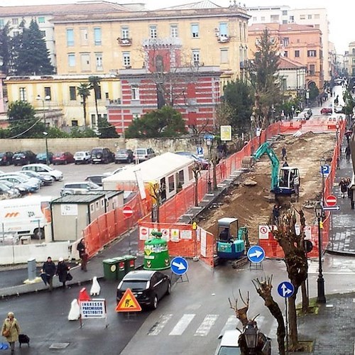 I lavori in corso in Piazza Amabile