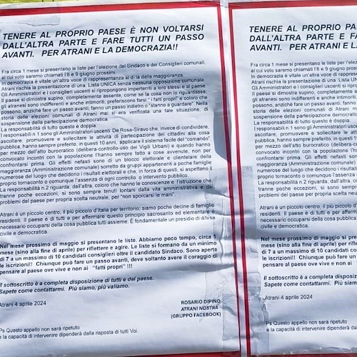 Ad Atrani il manifesto di Rosario Dipino