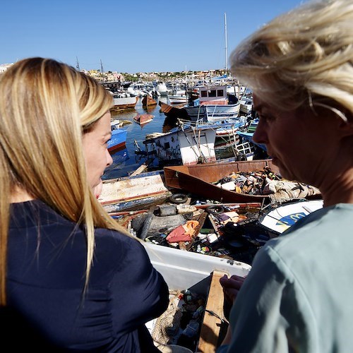 Meloni e von der Leyen in visita a Lampedusa<br />&copy; Governo