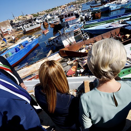 Meloni e von der Leyen in visita a Lampedusa<br />&copy; Governo