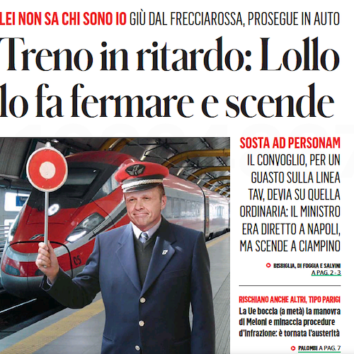 Prima pagina del: Fatto Quotidiano di oggi<br />&copy; Norman di Lieto