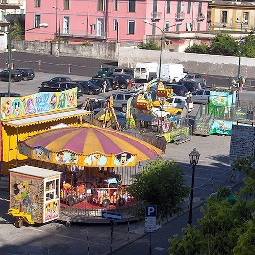 Le giostre in Piazza Amabile