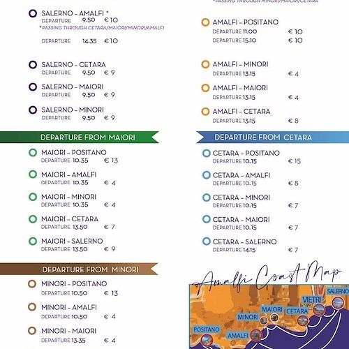 Grassi Junior Positano, ecco le nuove corse per la Costa d'Amalfi e Salerno / ORARI