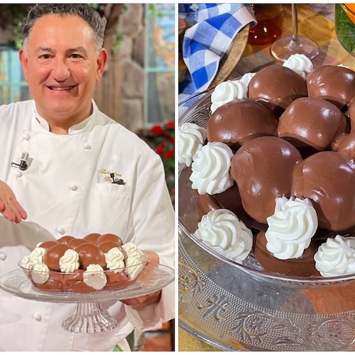 I profiteroles al cioccolato di Sal de Riso<br />&copy; È sempre mezzogiorno