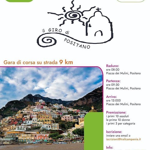 Il 26 dicembre la gara di corsa Giro di Positano: come iscriversi