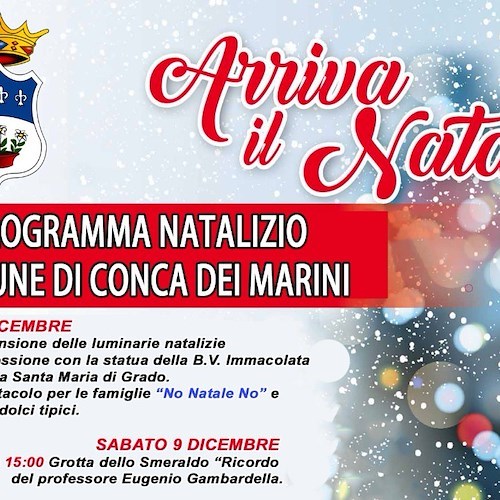 L'8 dicembre a Conca dei Marini si accendono le luci del Natale: ecco il programma di eventi