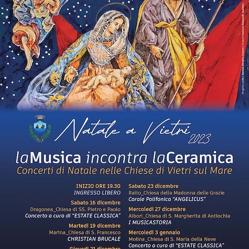 La Musica incontra la Ceramica: a Vietri sul Mare 7 concerti gratuiti e le riggiole della Natività