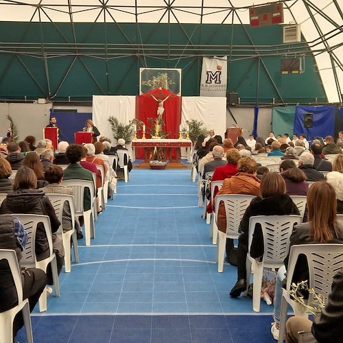 Domenica delle Palme in Tensostruttura<br />&copy; Comunità ecclesiale di Minori