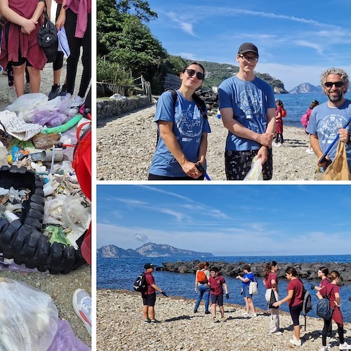 Massa Lubrense, ripulito il litorale di San Montano<br />&copy; Area Marina Protetta Punta Campanella