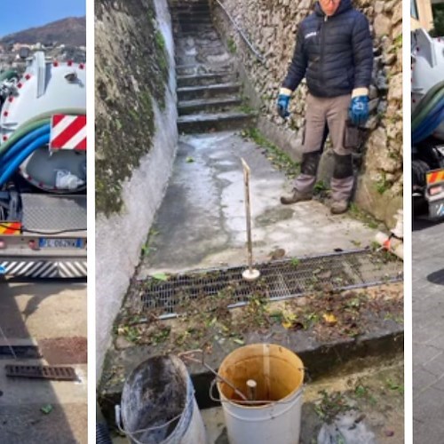 Pulizia e disostruzione delle caditoie a Minori