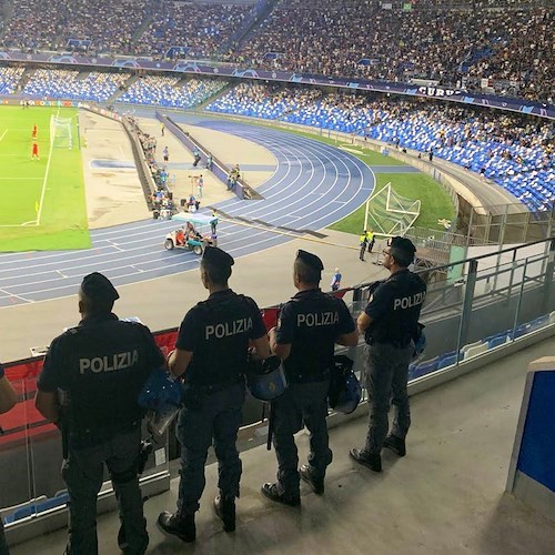 Polizia allo stadio Maradona<br />&copy; Questura di Napoli