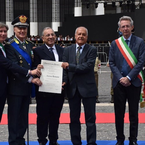 Consegnata a Luciano Romano di Sorrento l'onorificenza dell'Ordine al Merito della Repubblica Italiana