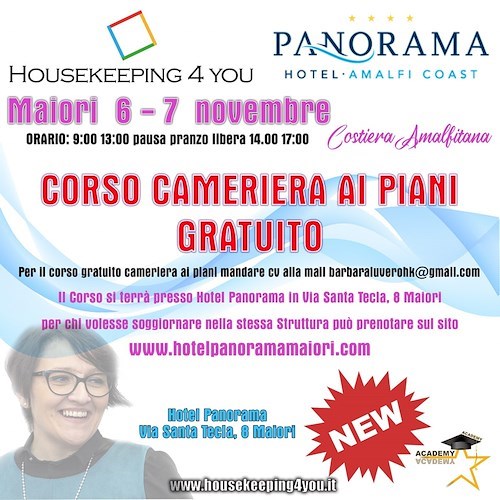 Corso Cameriera ai piani a Maiori<br />&copy; Housekeeping4you