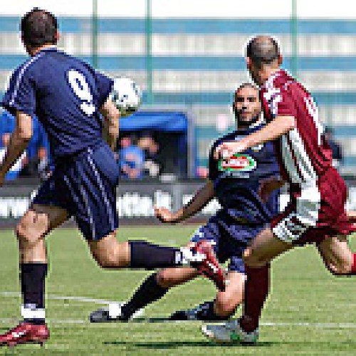 La gioia di Ercolano dopo il gol di Russo (foto del servizio di MetellianaPress)