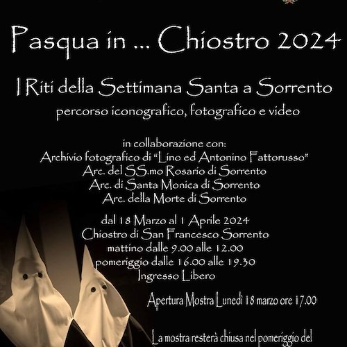 Locandina di Pasqua...in chiostro 2024<br />&copy; Comune di Sorrento