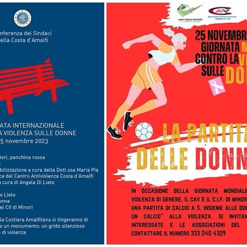 25 novembre a Minori la “Partita delle Donne”