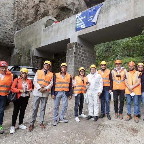 Piano di Sorrento, lavori Gori nel Vallone di San Giuseppe: sopralluogo dell’amministrazione con i vertici della società