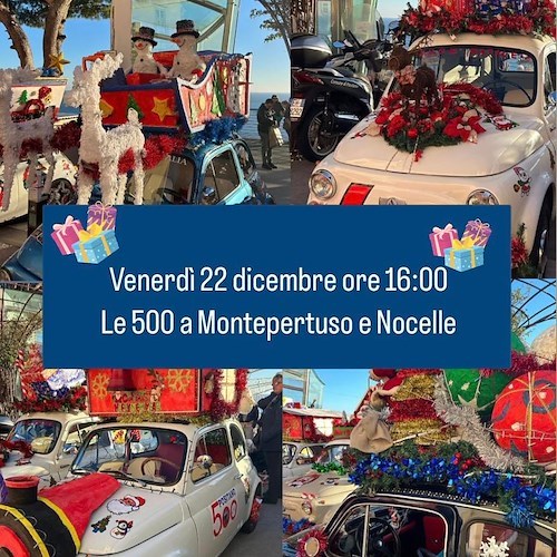 Positano, 22 dicembre le 500 fanno tappa a Montepertuso e Nocelle: dolci e sorprese per i bimbi<br />&copy; Comune di Positano