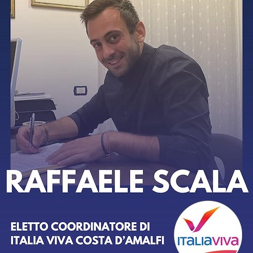 Ravello, Raffaele Scala confermato coordinatore del partito Italia Viva in Costa d’Amalfi