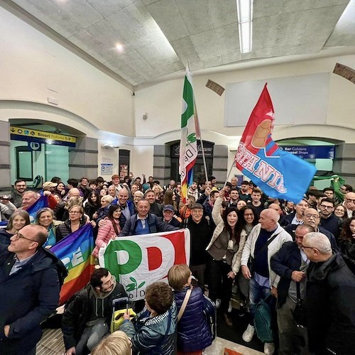 Una foto dei manifestanti di oggi a Roma, in piazza con il Pd<br />&copy; pagina FB, Elly Schlein