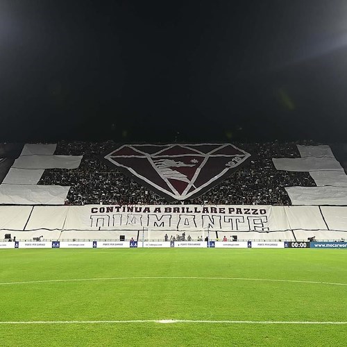 Coreografia della curva sud Siberiano dello stadio Arechi