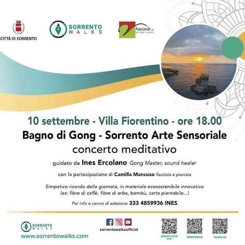 A Sorrento concerto meditativo con i suoni del gong