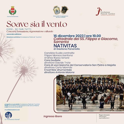 Sorrento, 16 dicembre il concerto Navitas di Gaetano Panariello in Cattedrale