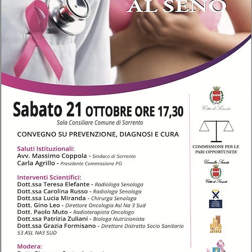 Sorrento, 21 ottobre nuovo appuntamento con Ottobre in rosa