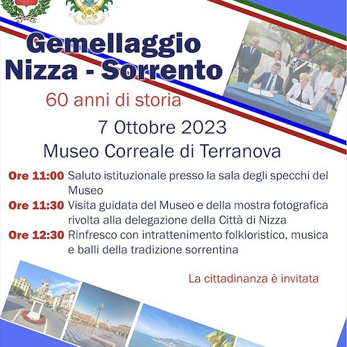 Sorrento e Nizza celebrano 60 anni di gemellaggio al Museo Correale<br />&copy; Comune di Sorrento