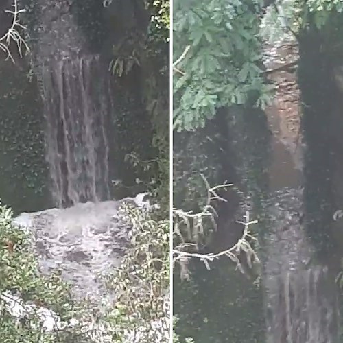 Torrente di fango e acqua di fogna scorre lungo la zona di via Talagnano,