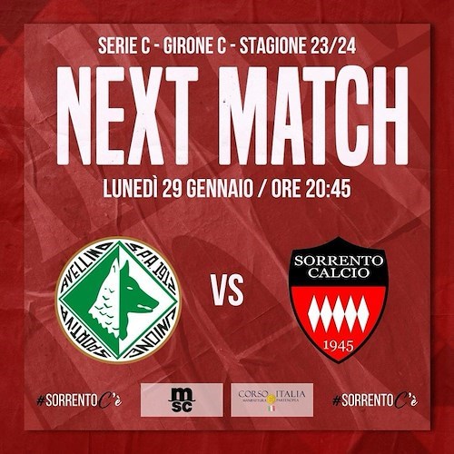 Stasera si gioca Avellino-Sorrento: ecco le probabili formazioni<br />&copy; Sorrento Calcio 1945