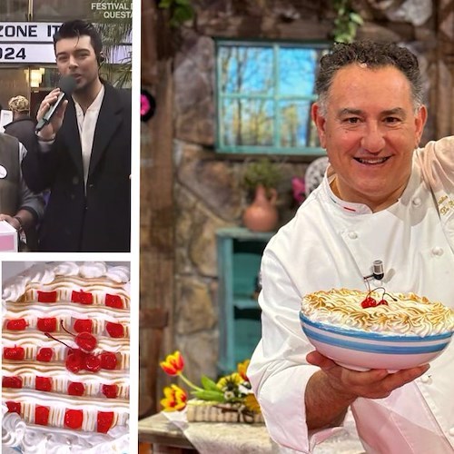 Stash si collega con Rai Uno da Sanremo e ispira la Zuppa inglese di Sal De Riso /RICETTA