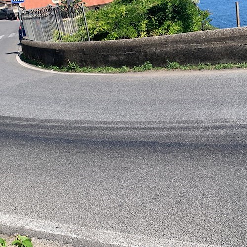 sostanza scivolosa in località Marmorata<br />&copy; Comune di Ravello