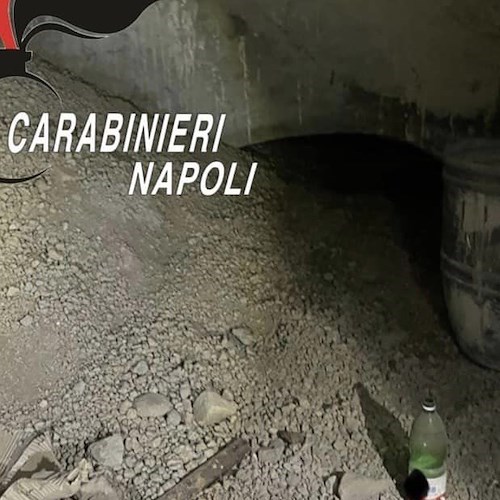 tunnel clandestini per trafugare opere da Villa di Poppea<br />&copy; Carabinieri Napoli