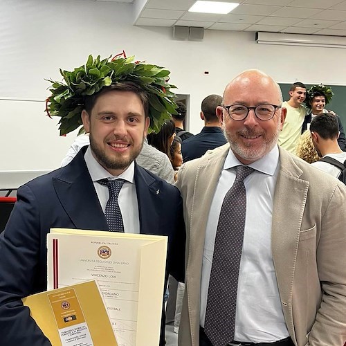 Laurea per Andrea Giordano di Tramonti