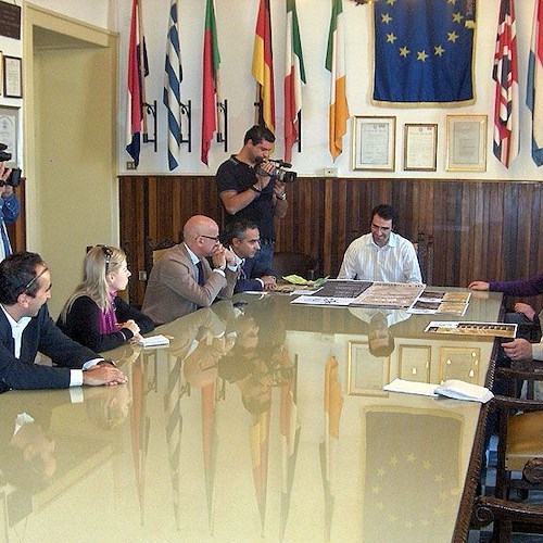 Una fase della conferenza stampa